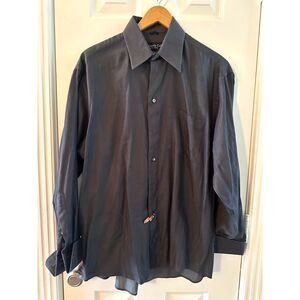 Kenneth Cole New York Men’s Dress Shirt - Dark Charcoal Gray - Size 15.5 32/33